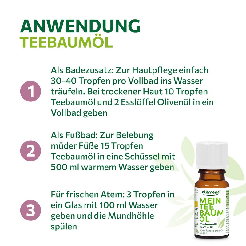 alkmene My 100% Pure Tea Tree Oil 2 x 10