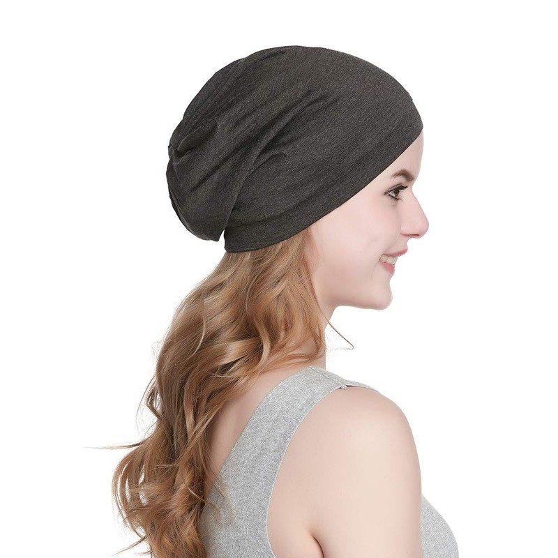 Alnorm Cosy satin lined slouchy beanie cap with soft elastic