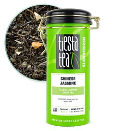 Tiesta Tea - Chinese Jasmine | Loose Leaf | Classic Jasmine | Medium Caffeinated Green Tea | Brews Up to 50 Cups | 4.5 Ounce Refillable Tin