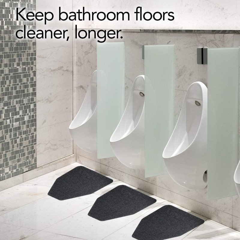 Resilia Urinal Mat (12-Pack), Absorbent, Disposable Bathroom Floor Protector, 17