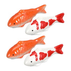 Zerodeko 4Pcs Ceramic Floating Fish Aquarium Decoration Adorable Simulated Fish Landscape Decor Fish Tank Ornament for Beautiful Aquarium View
