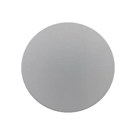 Leather Round Coaster Drinks Coasters Washable Decorative Home Office Bar Restaurant - Light Grey