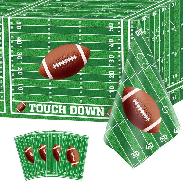 Inspireyee Inspireyee Football Tablecloths, 4 Pack Football Table Cover, Rectangular