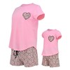 Pink Cheetah Mommy and Me Outfits Matching Mom Daughter Mothers
