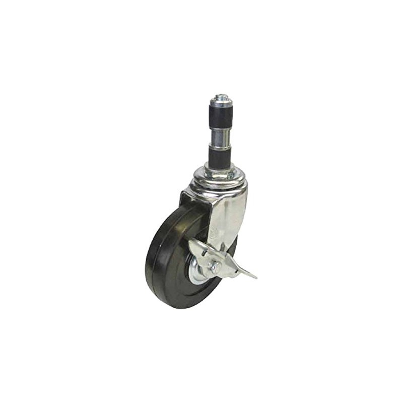 Uei Caster: E Series, ETF-S Type, Free-Caster with Stopper, Rubber