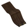 Ugeat Real Hair Extensions Dark Brown Clip 40 cm Remy