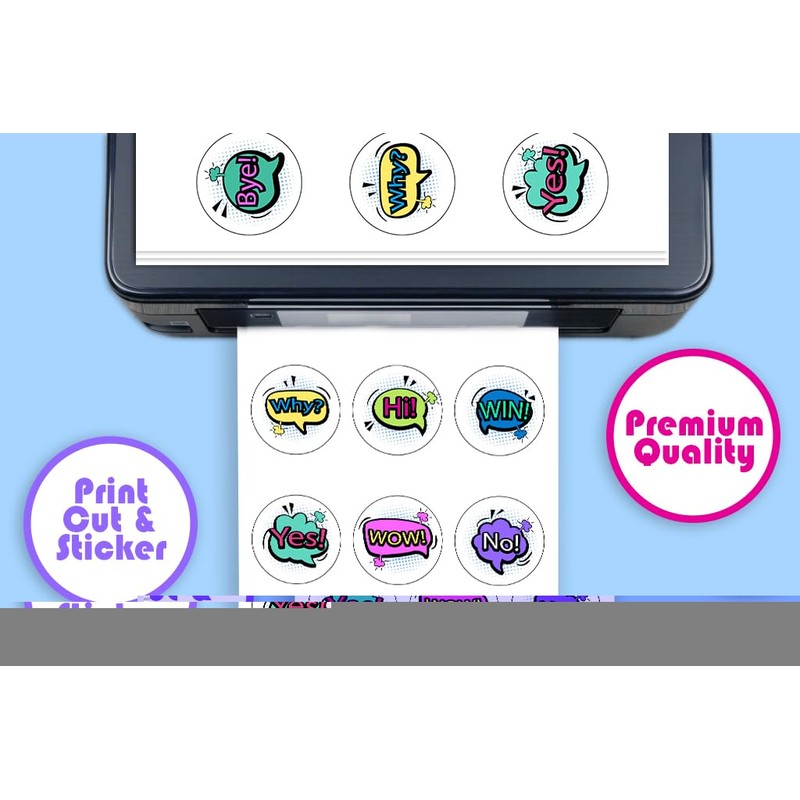 Creavvee 1 Label per Sheet, 20 A4 Sheets, Printable White