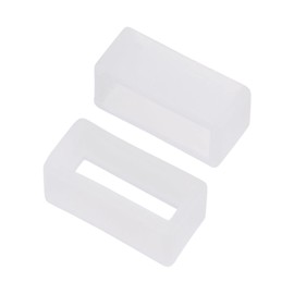 Vintage Time Watches | 2 x White Rubber Watch Strap Part Keeper Replacement Sports Holder PVC Retainer Loop | Various Sizes | 14mm, 16mm, 18mm, 20mm, 22mm, 24mm, 26mm | 2 Pack (14mm)
