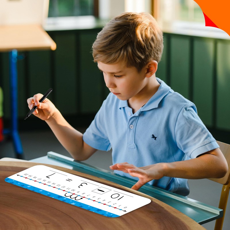 15 PCS Number Line Dry Erase Boards, Double Sided Writable