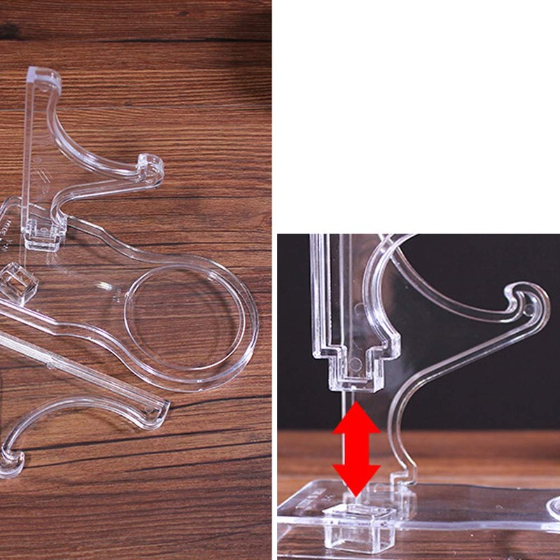 Zmmyr 4 Packs Acrylic Display Stands China Tea Cup Holder