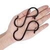 S Shaped Hooks, S Hooks, Fall Prevention, Black, Set of