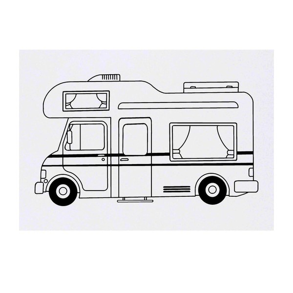 'Motorhome' Temporary Tattoo - Water Resistant, Skin-Safe, Non-Toxic Transfer (TO00084891)