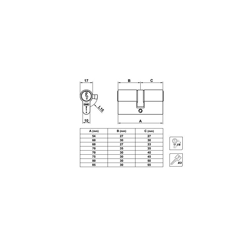 Amig - Security Cylinder | Door Lock | Double Clutch