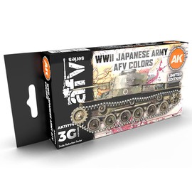 AK Acrylics 3Gen AK11774 WWII Japanese Army AFV Colours Set 3G (6 x 17 ml)