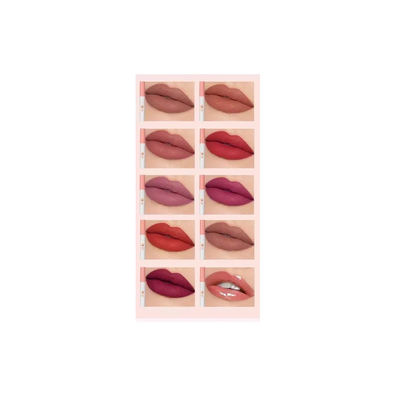 10 Cajas De Cigarrillos Neatlifa Con Lápiz Labial Mate Color