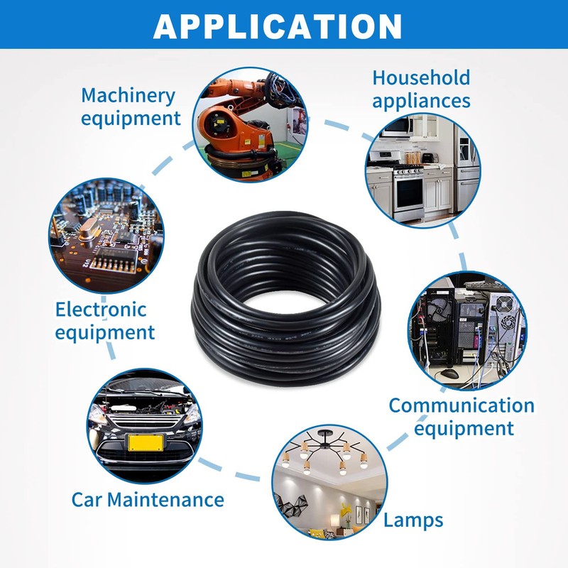 Matugajp 18awg 4 Wire Cable 18/4 Electrical Wire 4 Core