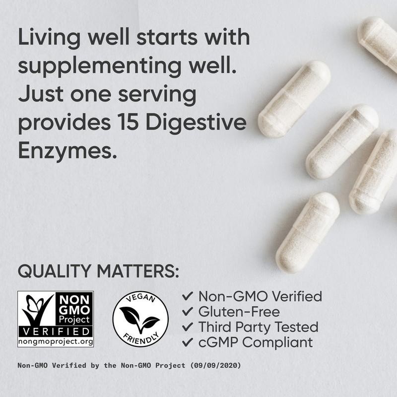 Sports Research Digestive Enzymes with Probiotics & Ginger - Plant