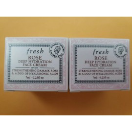 Fresh 2x FRESH ROSE Deep Hydration Face Cream Moisturizer 0.23 oz/ 7ml each