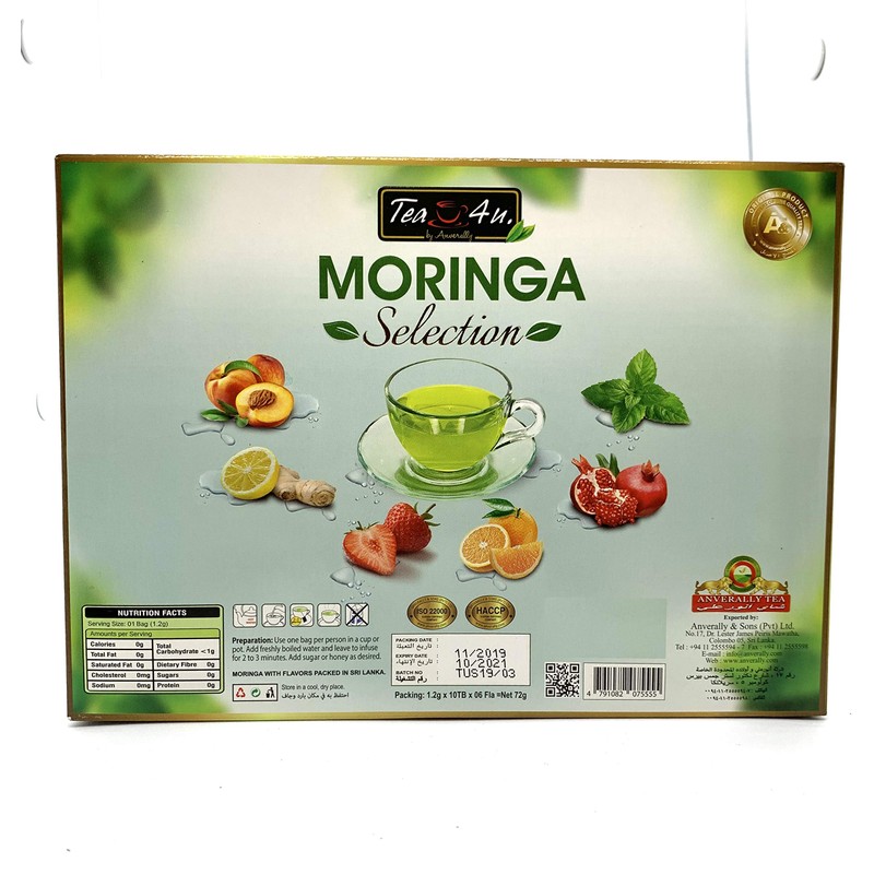 Tea4U Flavored Moringa Selections 60 Tea Bags