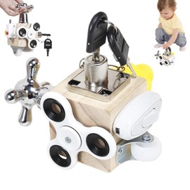 Juguete de Aprendizaje Sensorial con Cerraduras,Tablero Sensorial,Cerraduras Juguete Sensorial,Juguetes Educativos De Aprendizaje Temprano Mejora la Coordinación,Educativos Montessori Lock Picking Toy