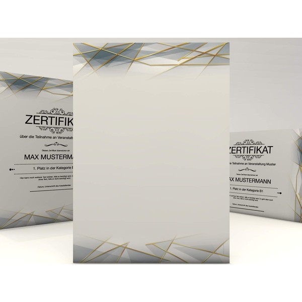 Exeptional Certificate Paper 50 Sheets for Certificates DIN A4 190