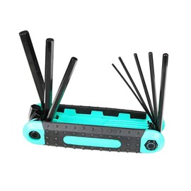 Shinsilur Folding Allen Key Set Metric, 8pc Allen Keys Sets with 1.5-8mm Allen Keys, Fold-Up Hex Key Set, Cr-V Steel Fold-Out Wrench Set 1.5, 2, 2.5, 3, 4, 5, 6 & 8mm Allen Keys Sets