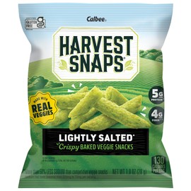 Harvest Snaps Veggie Chips (Lightly Salted Snack Crisps) | Powered by Plant Protein, Gluten Free, Non-GMO Baked Vegetable Crisps | Made in USA | 36 Snack Packs
