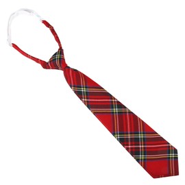 QTMMC Red Tartan Neck Tie Scottish Tartan Neckties for Men Women Kids Traditional Red Tartan Check Tie Necktie with Plaid Stripes Scottish Style for Hen Wedding Party Costume Fancy Dress Stage