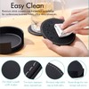 Drink Coasters PU Leather Coaster Black Cup Pad Round Coffee