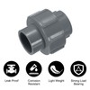 sourcing map 6 Pcs 3/4" Union PVC Coupling Pipe Fitting