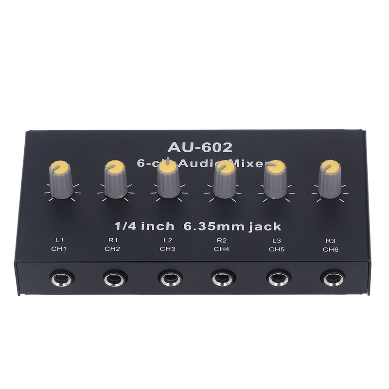 6 Channel Compact Audio Mixer Mono Stereo Switching 6 in