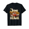 Sunflower Jesus Take The Wheel Christian Leopard Print T-Shirt