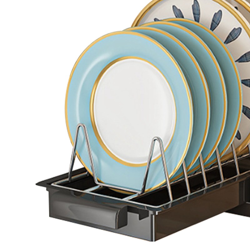 Pull Out Cabinet Organizer Stainless Steel Multifunctional Slide Out Shelves