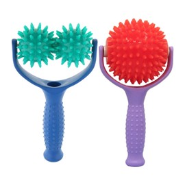 perfeclan 2x Handheld Stachelige Massagebälle Rollen, Tiefe Gewebe Massage Werkzeug, Entspannung Werkzeuge, Tragbare für Zurück Ganzkörper