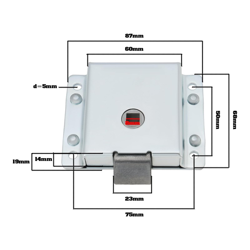 SG Store 2 x Door Lock Bolt Hole Spacing 50mm/75mm