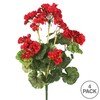 Vickerman Artificial 20" Red Geranium Bush, 4 per Pack. This