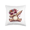 Sloth Heart Shape Sunglasses Dabbing Dance Lover Throw Pillow