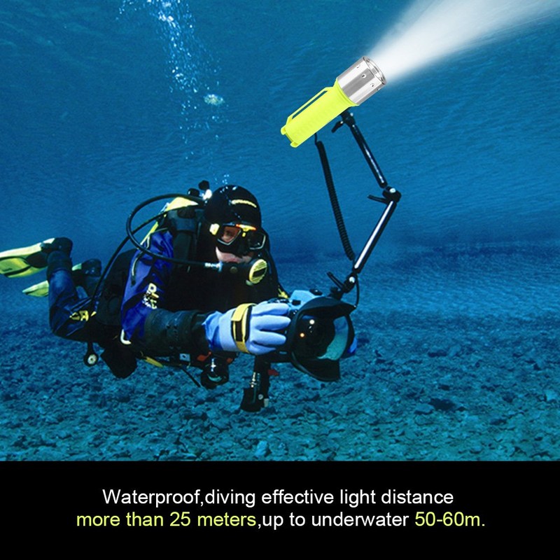 Linterna de buceo, antorcha de buceo LED recargable Luz de