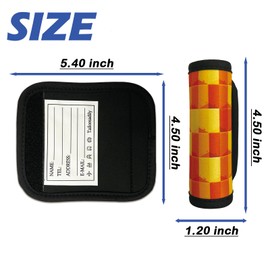 Tailoreadily 5 Pack Luggage Handle Wrap, Neoprene Suitcase Handle Cover, Bright Color Luggage Identifier for Easy Airport Pickup, Soft Grip Travel Accessories for Cruise Airplane, Orange