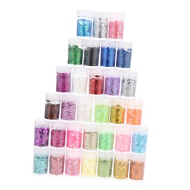 CORHAD Create Unique Nail Art 32 Bottles Sequin Powder Glittery Nail Glitter Easy to Apply for Occasion