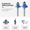 MACHSWON Runde Oberfräsen-Bits, 6-mm-Schaft, Rundfräsen-Bit, Wolframkarbid-Klingen, Ecken-Abrundungskanten-Formung, runde Oberfräsen-Bits, 6,35