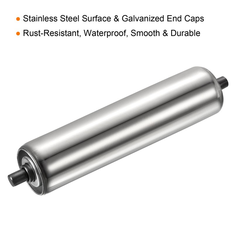 PATIKIL Conveyor Wheels 2 Inch Diameter 10 Inch Stainless Steel