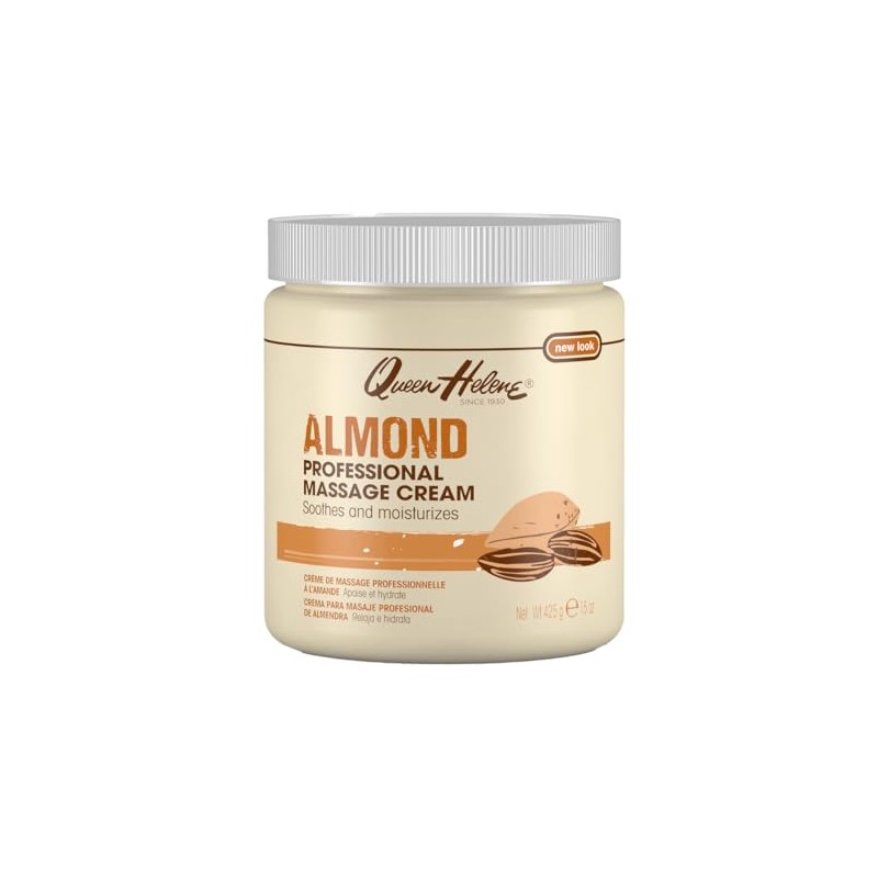 Queen Helene Crema de masaje profesional, almendra, 15 onzas (el