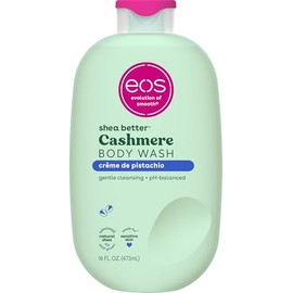 eos Gel de baño de cachemira – Crema de pistacho, gel hidratante para el cuerpo, fórmula cremosa de gel, con manteca de karité, glicerina, vitamina E, pH equilibrado, piel sensible, vegano, 16 onzas