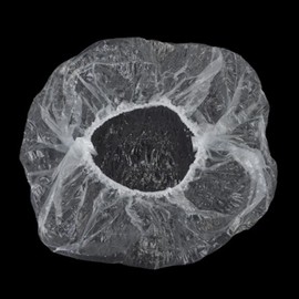 (100P) Salon Vinyl Hair Cap Disposable Round Cap Hair Dyeing 2ea