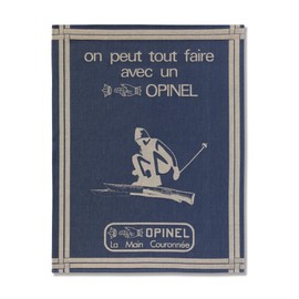 Opinel Unisex - Adult Kitchen Towel Jacquard Blue 50x70cm