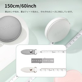 Measuring Tape Measure 3.9 ft (1.5 m), Fashionable, Ruler, Tape Measures, PU Leather, Double-Sided Scale, Automatic Winding Type, Sewing 150 cm, 60 Inch, Automatic Card Position, One Click Returning,