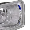 Spec-D Tuning 4X6 Chrome Sealed Beam H4 Headlights Square Lamps