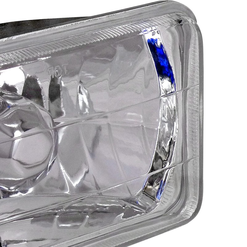 Spec-D Tuning 4X6 Chrome Sealed Beam H4 Headlights Square Lamps