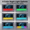 16.5" Digital Clock Large Display with Remote Control, 6-Color Night